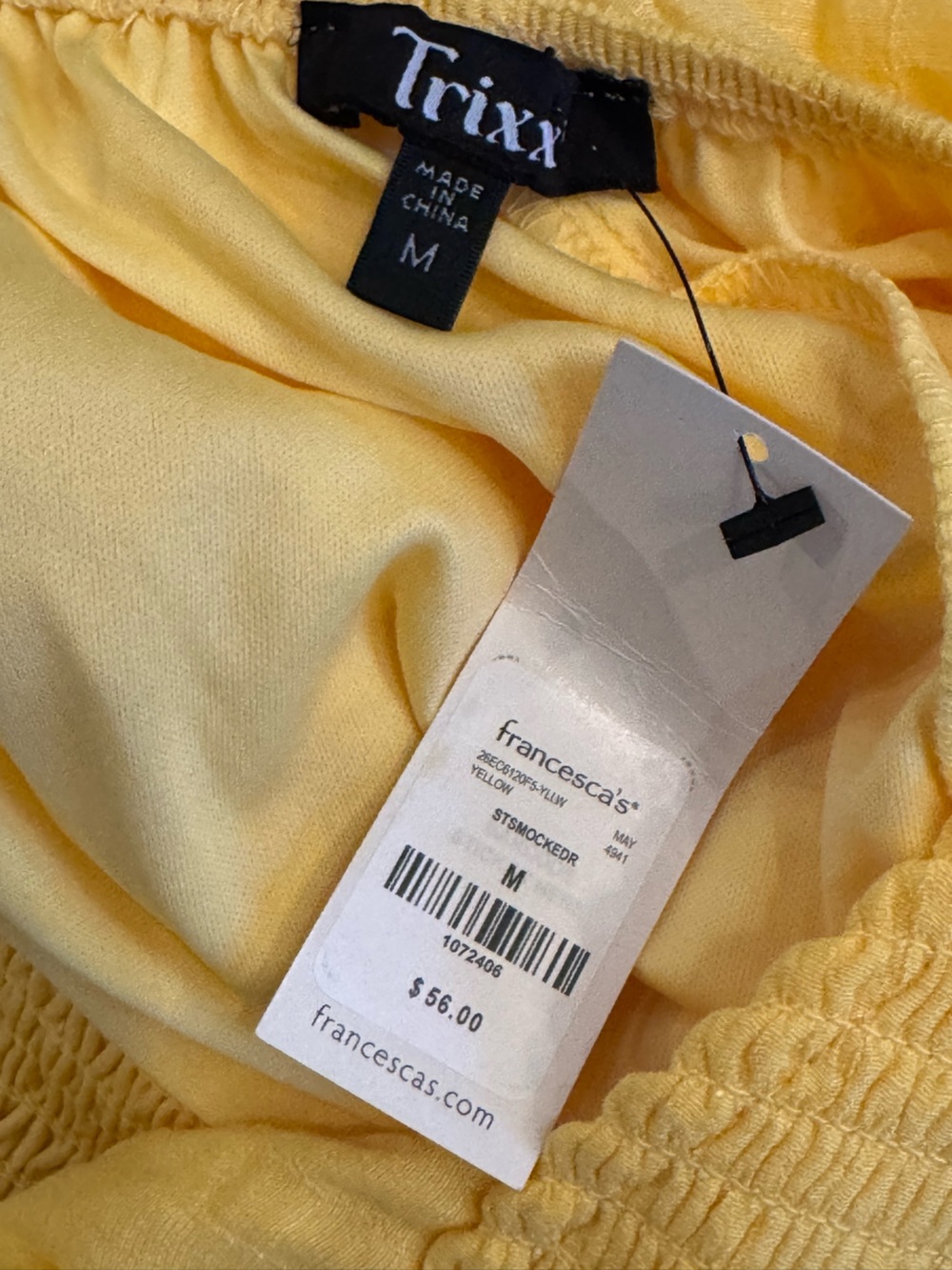 Yellow Ruffle Smocked Sundress - Picture 5 of 6